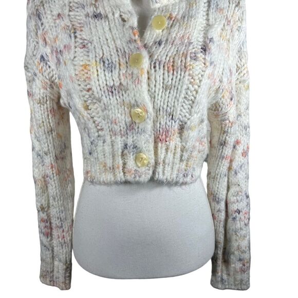 Urban Outfitters Cameron Confetti Cable Knit Crop Cardigan - Picture 8 of 13